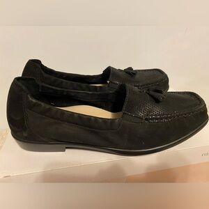 SAS Hope Leather Slip On Loafer Tasseled Moccasin Blue Womens size 7.5M